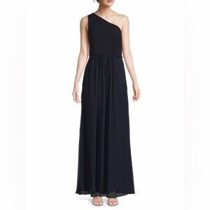 Adrianna Papell Women’s One Shoulder Chiffon Gown Dress
